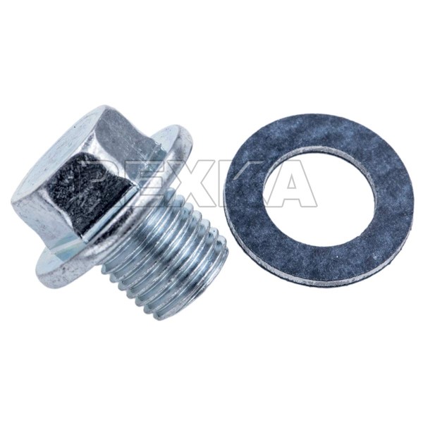 Rexka 2 Sets Engine Oil Drain Plug with Gasket for