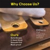 Siwil Deadbolt Strike Plate, Solid Brass Door Backplate 1" X