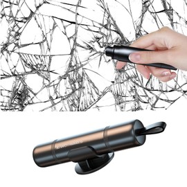 Emergency Hammer Car with Belt Cutter, 2-in-1 Seat Belt Cutter, Emergency Hammer, Protector Safety Hammer, Car Safety Hammer with Belt Cutter, Emergency Tools Car Accessories (Black)
