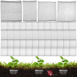 Windyun 48 Pcs Plant Root Baskets Gopher Baskets 1 Gallon, 3 Gallon, 5 Gallon Gopher Wire Mesh Plant Root Guard Protector Stainless Steel Bulb Cages Mole Vole Proof for Plant Underground Protection