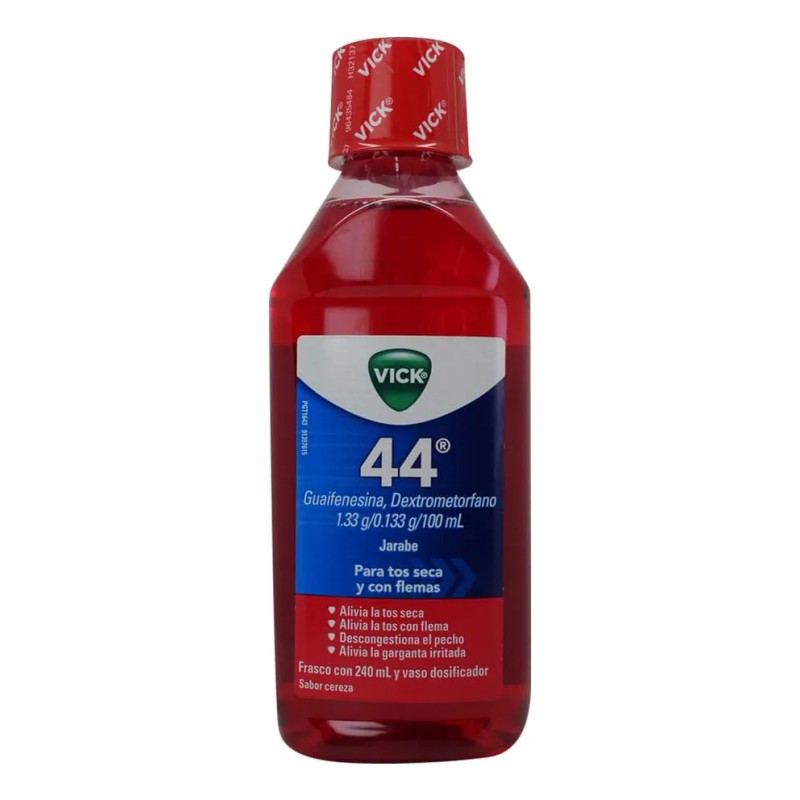Vick 44 Jarabe Sabor Cereza, 1 Frasco 240 Ml