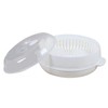 1-Tier Microwave Steamer Heating Steamer for Home Kitchen White
