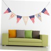 Ciieeo 2pcs 4th of July American Flag Pattern Burlap Banner