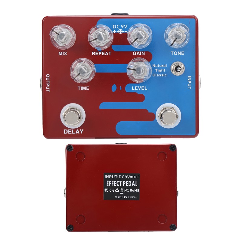 Distortion Delay Guitar Effect Pedal Digital with 3 Molds CP‑68