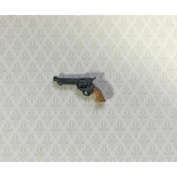 Island Craft Dollhouse Miniature Revolver Handgun Western Style 1:12 Scale