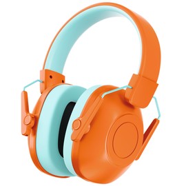 Kalence Kids Ear Protection, SNR 29dB Noise Cancelling Headphones for Kids Autism Concentration Aid, Safety Noise Reduction Ear Muffs for Concert, Fireworks, Reading - Orange