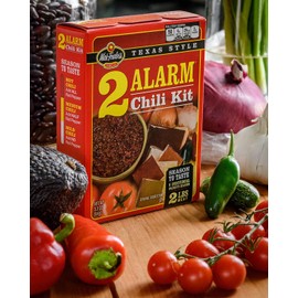 Wick Fowler's 2-Alarm Chili Kit, Texas Style Chili Seasoning Mix with Individual Packs of Spices, 3.3oz Box (Pack of 1)
