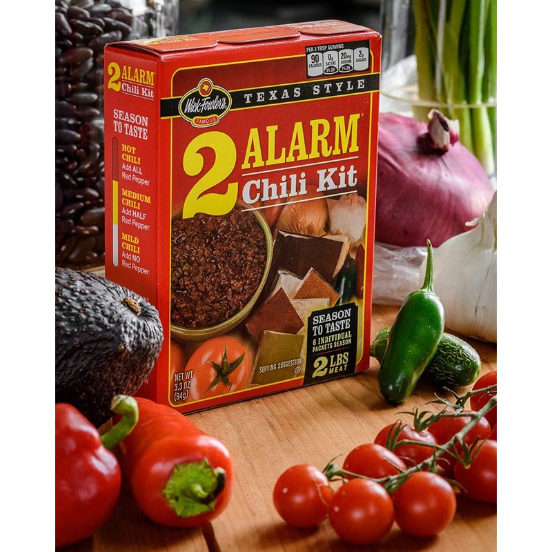 Wick Fowler's 2-Alarm Chili Kit, Texas Style Chili Seasoning Mix