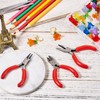 Craftdady 3 pcs Mini Pliers Small Pliers Tool Set Flat
