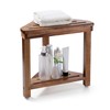 Boulphia Boulphia Shower Foot Rest 14in, Acacia Wood Shower Stool