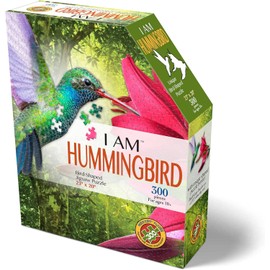 Madd Capp I Am Hummingbird 300-Piece Bird-Shaped Jigsaw Puzzle , Multicolored