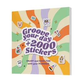 Grupo Erik Stiker Groove Your Day Stiker Book with More than 2000 Stickers - Small Book with Stickers for Organising and Decorating