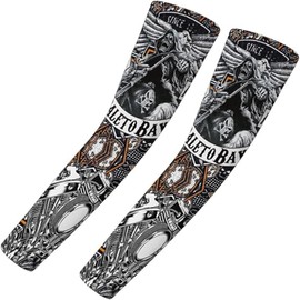 UNIQOCK Temporary Tattoo Arm Sleeves Arts Fake Slip on Arm Sunscreen Sleeves Body Art Stockings Protector