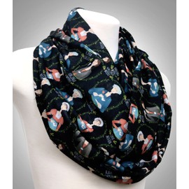 Di Capanni Book infinity scarf Library Bookshelves womens literary gifts nerdy bookworm book lover (Writer Black)