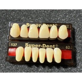 Unbranded Acrylic Resin False Teeth Super-Dent Anterior Upper/Lower Set A2/137 dentures