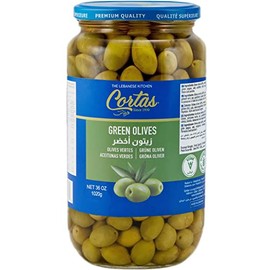 Cortas - Green Olives Whole, 36 oz (1020 g)