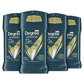 Degree Degree Advanced Protection Antiperspirant Deodorant Sport Defense 4 count 72-Hour Sweat and Odor Protection Antiperspirant For Men With MotionSense Technology 2.7 oz