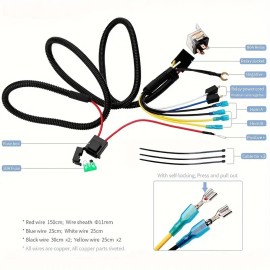Unbranded Horn Wiring Harness Relay 80A 12V Kit For Car Truck Grille Mount Blast Tone Horn