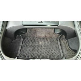 EACCESSORIES EA Rear Trunk Organizer Cargo Net for Nissan 350Z 2003-2009 – Floor Style Cargo Net for Coupe - Premium Mesh Elastic Car Trunk Organizer Vehicle Carrier Storage - Compatible with 350Z