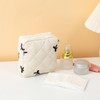 Lyssiatina Mini Quilted Makeup Bag for Purse，Small Quilted Cosmetic Pouch