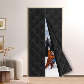BIAOQINBO Magnetic Heat Protection Curtain for Doors, Thermal Curtain Against Cold and Heat, Thermal Door Curtain, Cold Protection, Private, Noise Insulation, Waterproof, Windproof, Pet-friendly