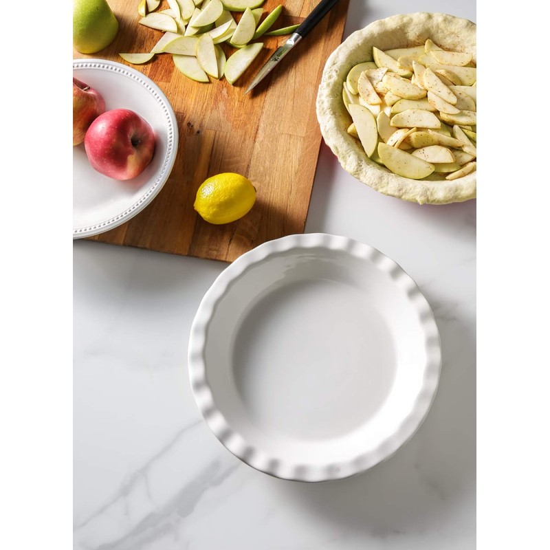 LE TAUCI Ceramic Pie Pans for Baking, 9 Inches Pie