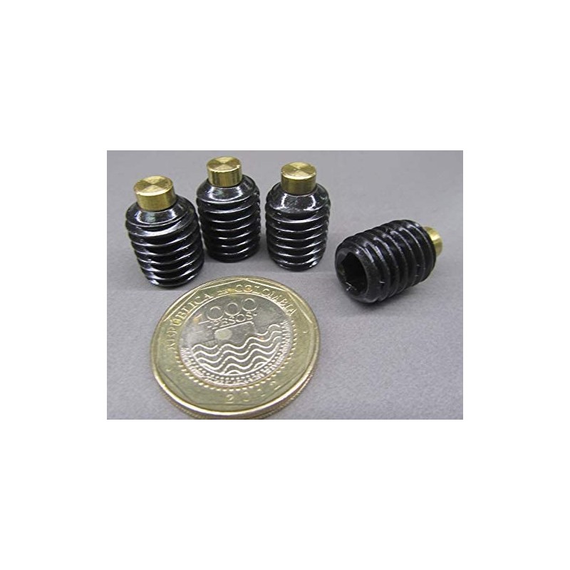 Black Oxide Steel Brass Tip Set Screw 1/2-13 x .625"