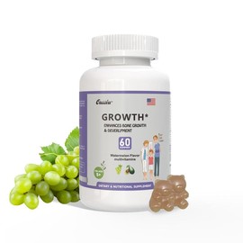 Oussiu Natural Growth & Development - Height Growth Increase Vitamin Gummies for Kids & Teens - Daily 2 Packs - 60 GUMMIES - Builds Strong Bones - Dietary, Healthcare:_1 bottle