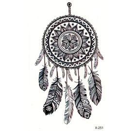 EROSPA® Temporary Tattoo Sheet / Sticker - Dream Catcher Feather - Waterproof