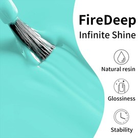 Firedeep Green Blue Gel Nail Polish,16ml Cyan Color Aqua Soak Off UV LED Nail Gel Polish Spring Summer Nail Art Starter Manicure Salon DIY at Home 1Pcs