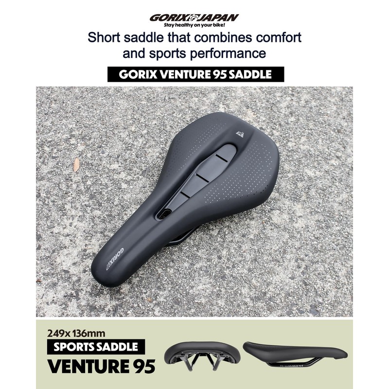 GORIX Bicycle Saddle Wide Shock Absorption Waterproof Abrasion Resistant Mountain