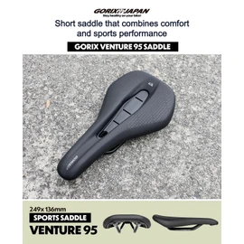 GORIX Bicycle Saddle Wide Shock Absorption Waterproof Abrasion Resistant Mountain Bike Saddle (Venture 95)