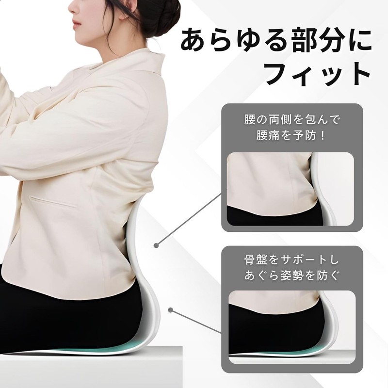 Airara Posture Support, Chair Lumbar Support, Cushion, Lightweight, Easy to