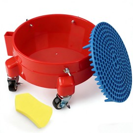 Bucket Dolly 5 Gallon with Wheels,360°Rolling Car Wash Bucket Roller