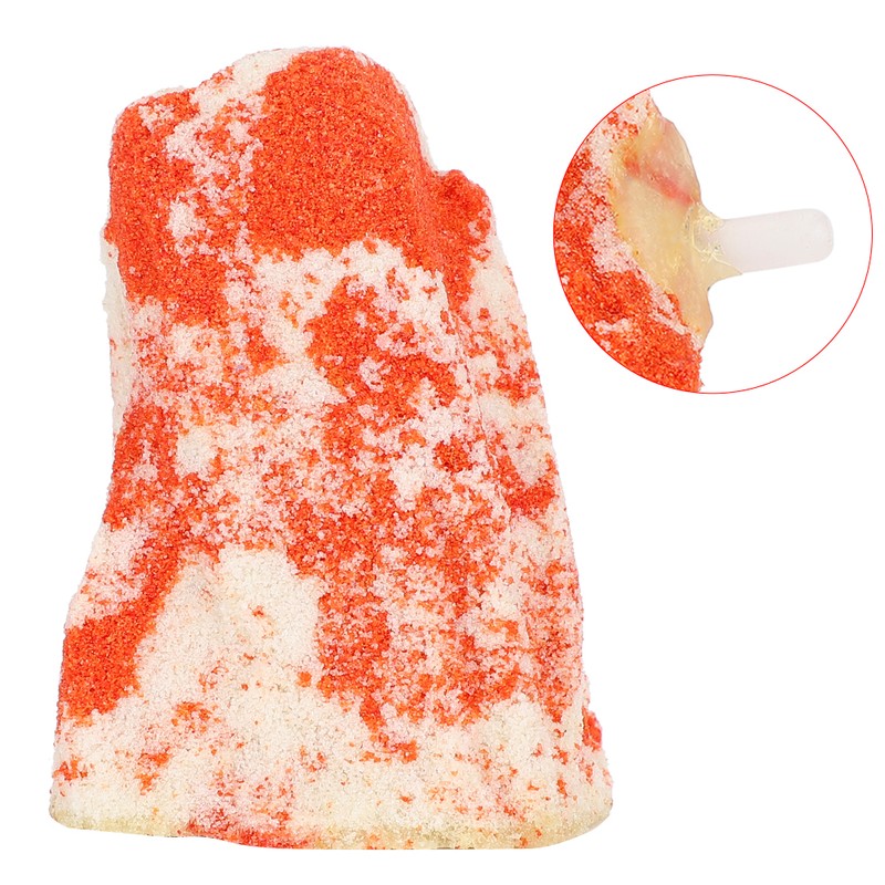White Red Aquarium Artificial Volcano Bubble Air Stone Fish Tank