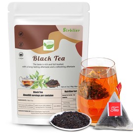 Black Tea Pyramid Tea Bags 66 Count (Pack) Pure Tea Exotic Tea Bags Individually Wrapped leaf Bags - Hot and Cold Brew Adult Convenient Disposable Tea Beverage - for Family size