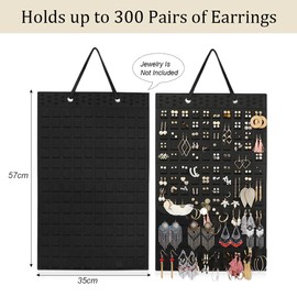 GIDWRIY Jewellery Organiser Hanging Door, Jewellery Storage for Hanging, Earring Organiser Wall, Foldable Jewellery Stand Jewellery Holder, Jewellery Organiser Hanging, Earring Stand, Earring Holder,