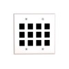 Networx Keystone Wall Plates (12 PORT, WHITE)