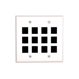 Networx Keystone Wall Plates (12 PORT, WHITE)