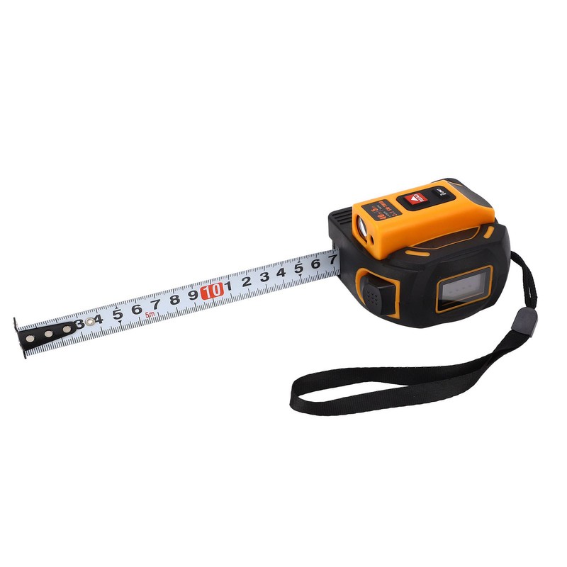 Laser Tape Measure High Accuracy ABS Housing Manganese Steel Digital