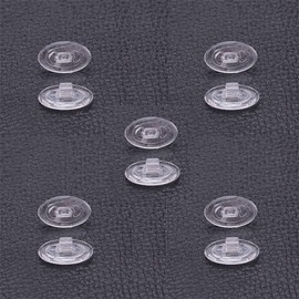 JAMMY 5pairs Oval Card Shaped Nose Pad Transparent Glasses Nose Rest Anti Slip Silicone Nose Pad