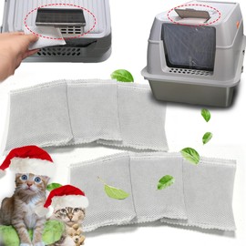 PurifyLogix Activated Charcoal Odor Absorber Bags Compatible with OKSOTY Stainless Steel Cat Litter Box, Natural Coconut shell Charcoal Bags, Absorb Odors/Control Damp from Pets/Keep Home Fresh（6PCS）