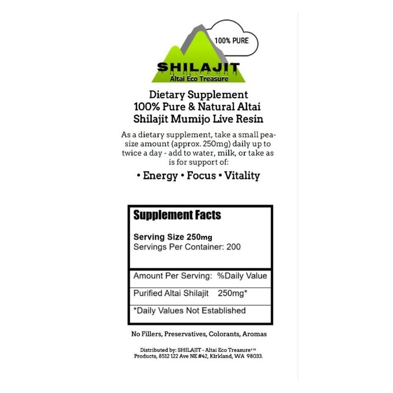 Pure Altai Mumijo Resin 50 grams - Mumio, Shilajit, Moomiyo