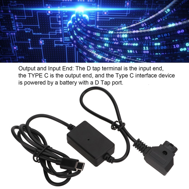 D Tap Male to Regulated 5V USB Type C Output