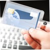 NUOBESTY 6pcs Transparent Id Holder with Thumb Slot Badge Sleeve