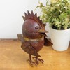 村田屋産業 置物 オブジェ メタル パンクバード 小 約12×7×15cm ブロンズ 4731