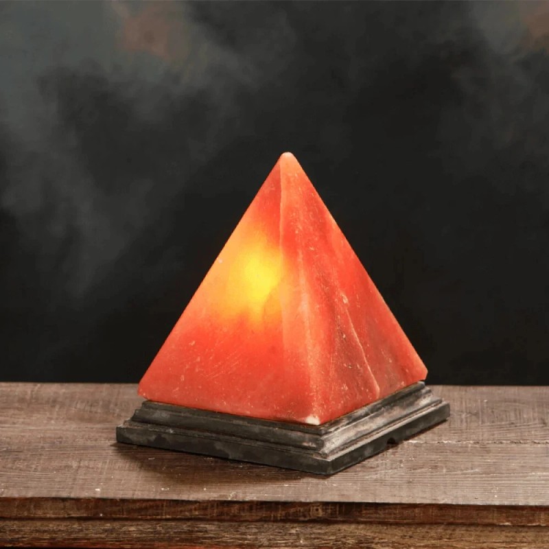 Himalayan Trading Co.® Pyramid Himalayan Salt Lamp – Handmade Real
