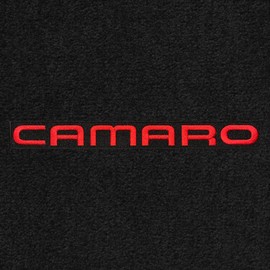 Lloyd Mats Custom-Fit Carpeted Floor Mats Premium Luxury Car Floor Liners for Chevy Camaro 1982-1992 4Pc Front & Back Set, Red Camaro Logo, Black Carpet Mat