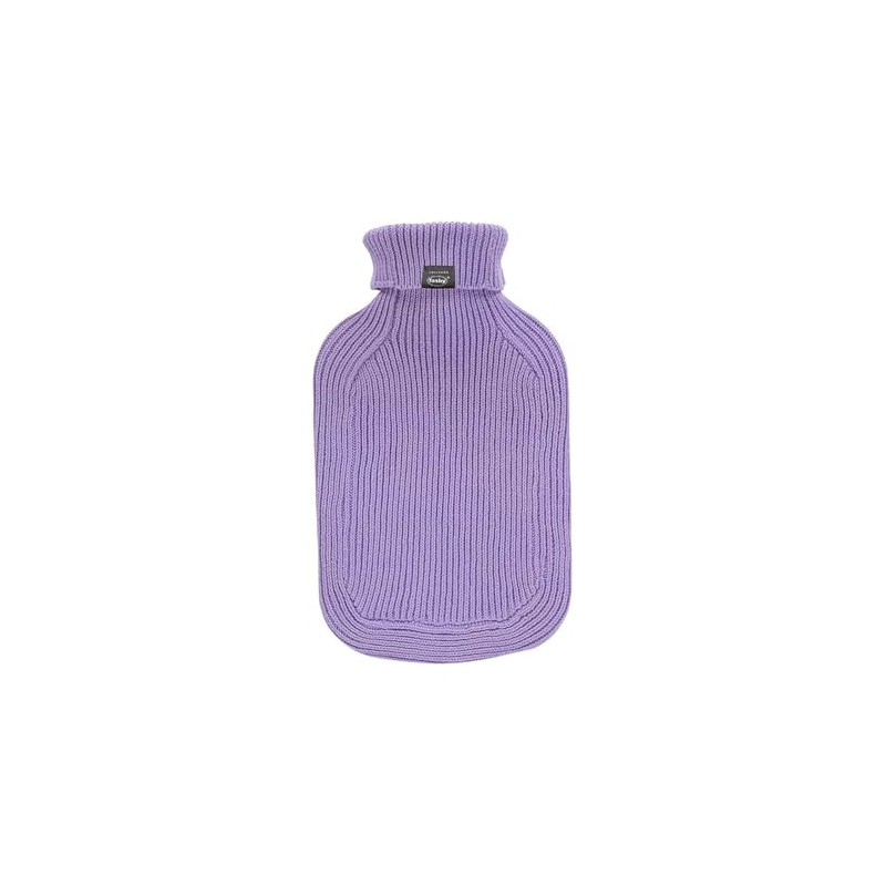 Fashy Hot Water Bottle with Turtleneck Knitted Cover Lilac 2