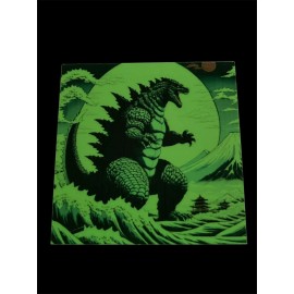 Homemade Godzilla Glow In The Dark Vinyl 3 Inch Sticker